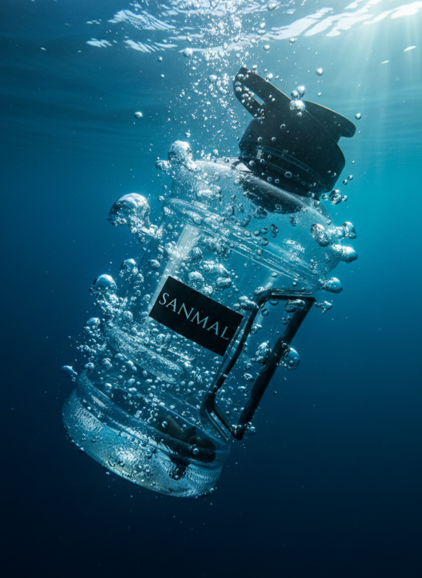 SANMAL Gallon Water Bottle 1.5 Litre (Plastic, Black, Pack Of 1)