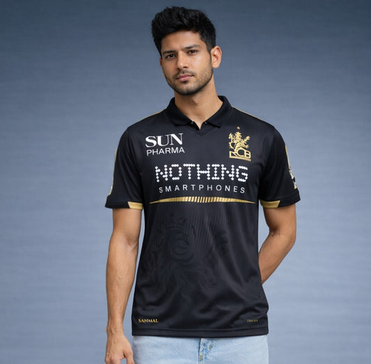 RCB JERSEY | BLACK | CHAMPION EDITION | ADULT HALF SLEEVE