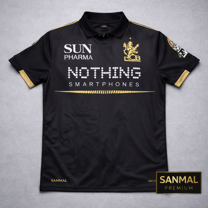 RCB JERSEY | BLACK | CHAMPION EDITION | ADULT HALF SLEEVE