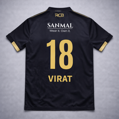 RCB JERSEY | BLACK | CHAMPION EDITION | ADULT HALF SLEEVE
