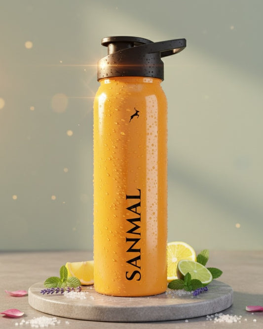 SANMAL 700 ml Plastic Water Bottle (Pack of 1, Yellow)