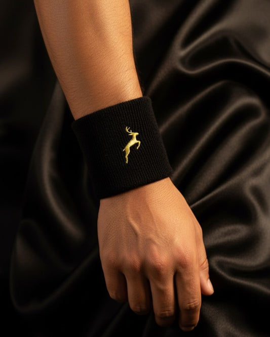 WRISTBAND SWEATBAND with Gold SANMAL Logo | 100% COTTON