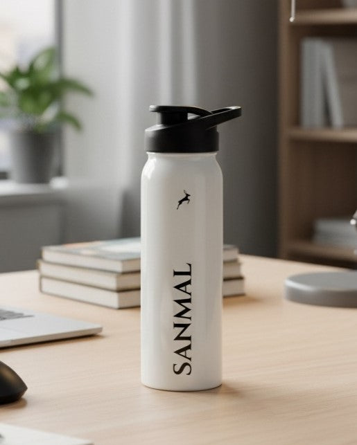 SANMAL 700 ml Plastic Water Bottle (Pack of 1, White)