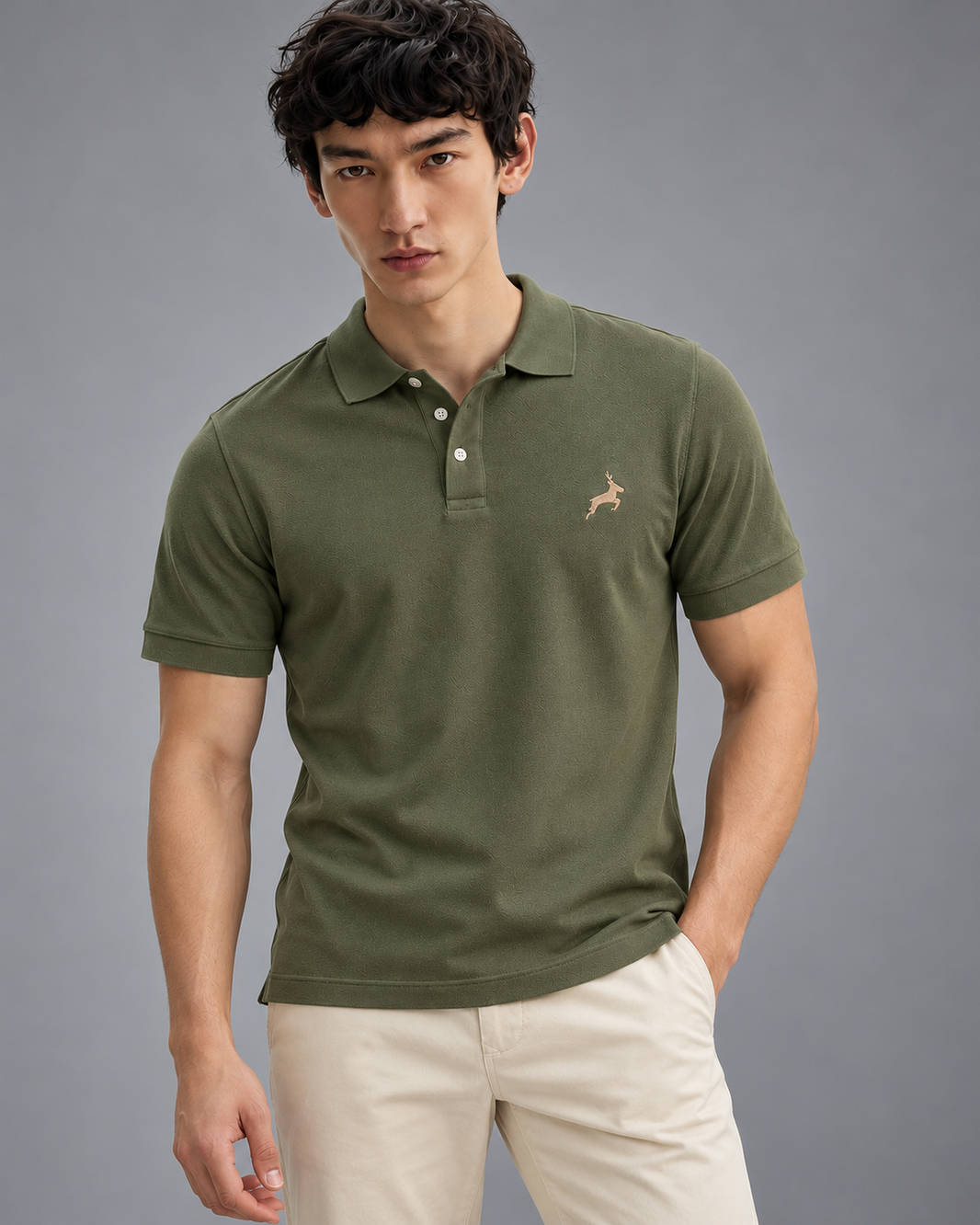 Olive Green Executive Cotton Polo