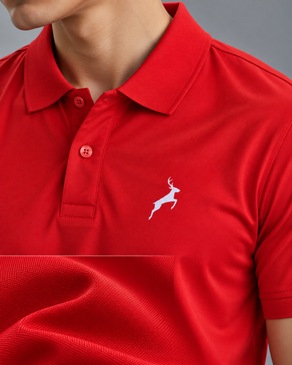 Deep Red | SANMAL Wrinkle-Free Performance Polo