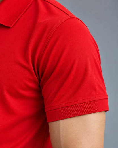 Deep Red | SANMAL Wrinkle-Free Performance Polo