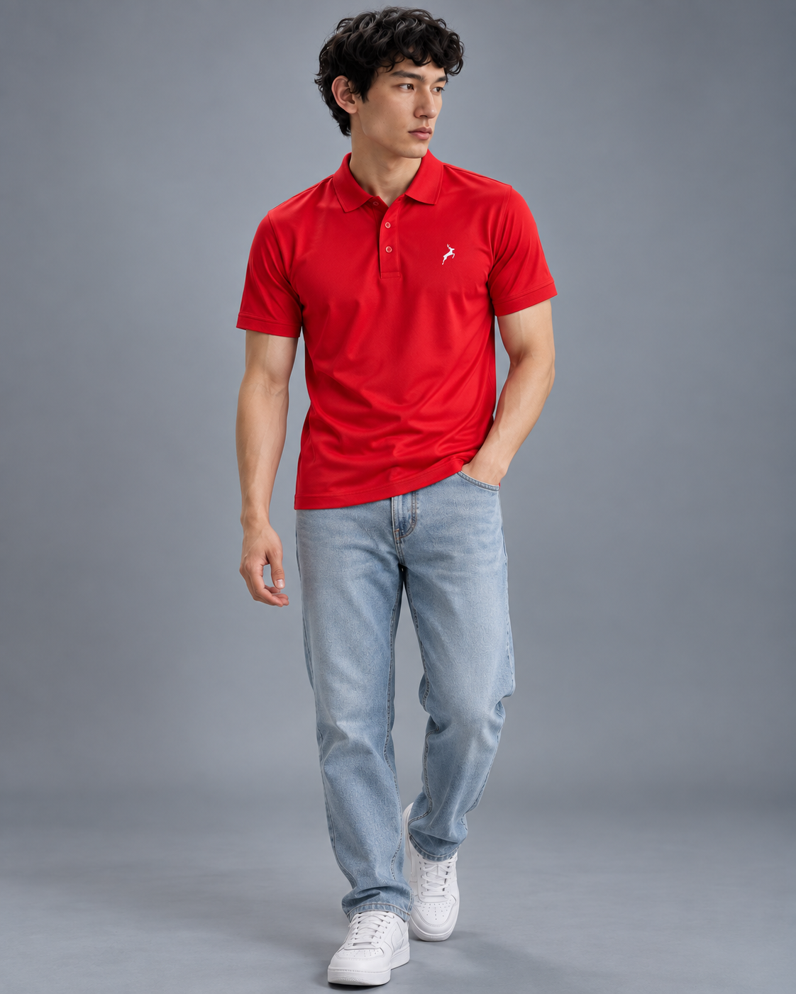 Deep Red | SANMAL Wrinkle-Free Performance Polo