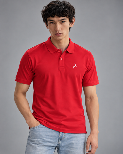 Deep Red | SANMAL Wrinkle-Free Performance Polo